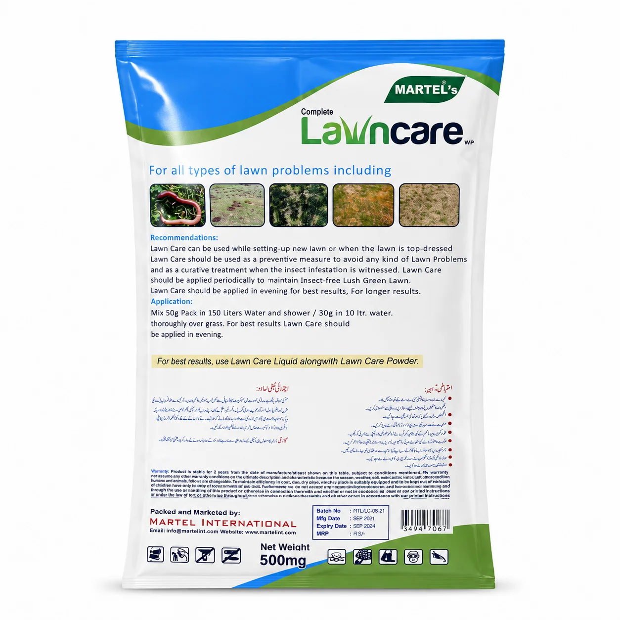 Martel's Lawn Care Powder – Powerful Preventive & Curative Treatment for Lawn Pests & Soil Health | 500g - Image 2