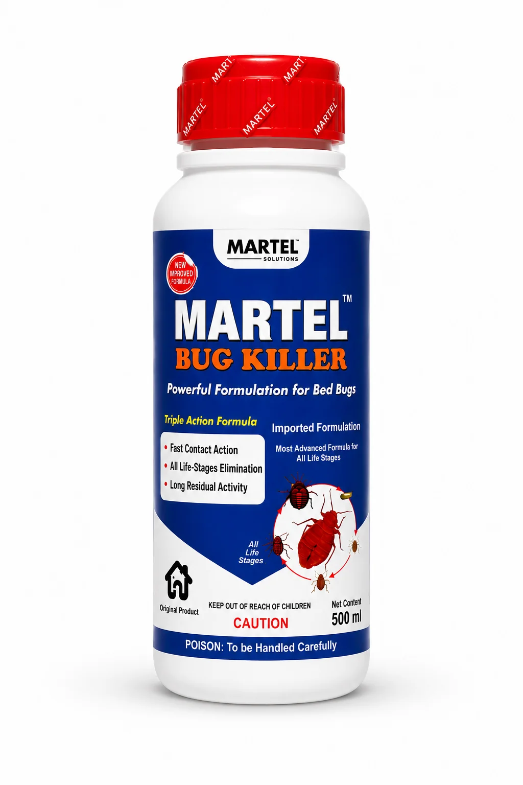 Martel Bug Killer – Fast-Acting, Long-Lasting Insecticide for Bed Bugs & Crawling Insects | 1L, 500ml, 250ml - Image 2